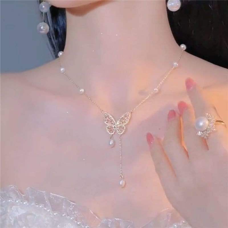 Lively® Colliers Collier " Perles & Papillon" | Lively®